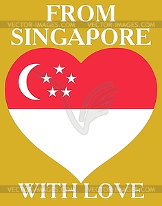 From Singapore with love - vector image