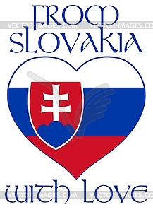 From Slovakia with love - vector clipart