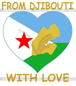 From Djibouti with love - vector clipart