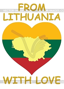 From Lithuania with love - vector image