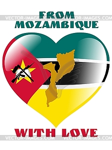 From Mozambique with love - royalty-free vector clipart