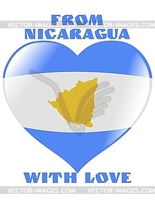 From Nicaragua with love - vector image