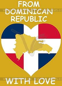 From Dominican Republic with love - vector image