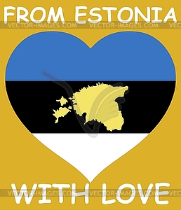 From Estonia with love - vector clipart