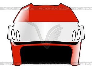 Hockey helmet in colors of Austria - vector image