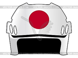 Хоккейный шлем в цвет Японии - изображение в векторном виде