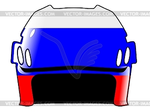 Hockey helmet in colors of Russia - vector EPS clipart