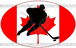 Hockey colours of Canada - vector image