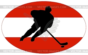 Хоккей цветов Австрии - векторный клипарт Royalty-Free
