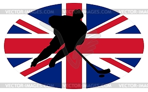 Hockey colours of Great Britain - vector clipart