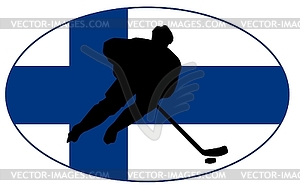 Hockey colours of Finland - vector clip art