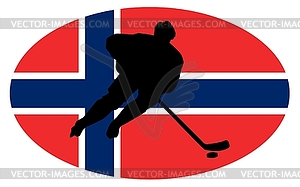 Hockey colours of Norway - vector clipart