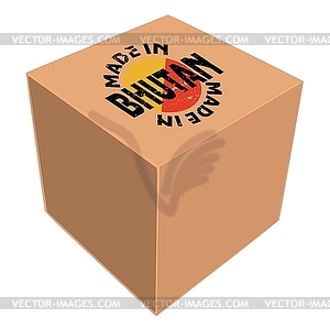 Made in Bhutan - vector clipart