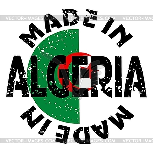 Label Made in Algeria - vector image