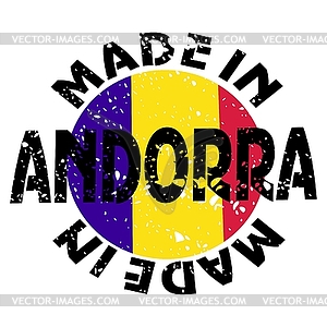 Label Made in Andorra - vector clipart