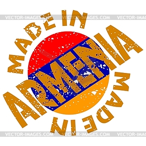 Label Made in Armenia - royalty-free vector image