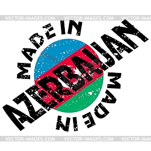 Label Made in Azerbaijan - vector clipart