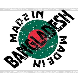 Label Made in Bangladesh - color vector clipart