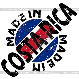 Label Made in Costa Rica - vector clipart / vector image