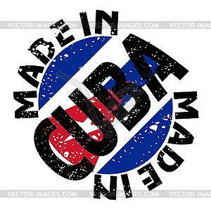 Label Made in Cuba - vector clipart