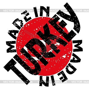 Label Made in Turkey - vector clipart