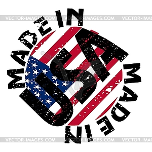 Label Made in United States - vector image