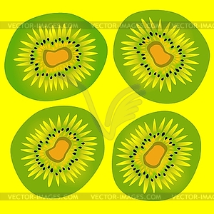 Background with kiwi - vector clip art