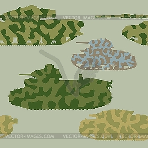 Abstract seamless background with tanks - vector image