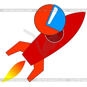 Fly me to Moon - vector clip art