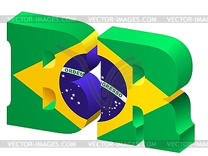 Internet top-level domain of Brazil - vector image