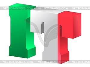 Internet top-level domain of Italy - vector clip art