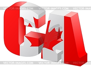 Internet top-level domain of Canada - vector clipart