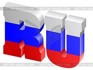 Internet top-level domain of Russia - vector clipart / vector image