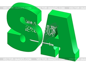 Internet top-level domain of Saudi Arabia - vector image