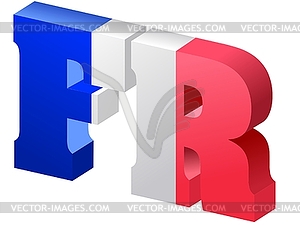 Internet top-level domain of France - vector image