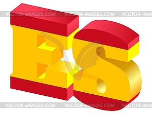 Internet top-level domain of Spain - vector image