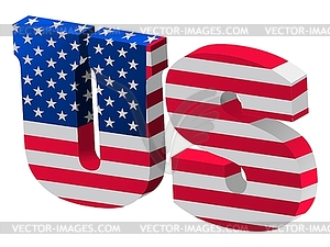 Internet top-level domain of United States - vector clipart