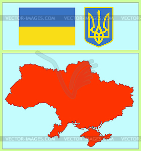 National attributes of Ukraine - vector clipart