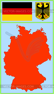 National attributes of Germany - vector clip art