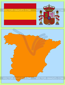 National attributes of Spain - royalty-free vector clipart