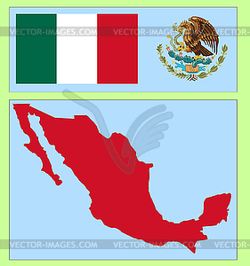 National attributes of Mexico - vector image