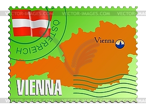 Vienna - capital of Austria - vector image