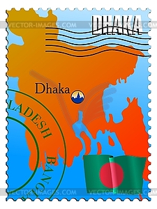 Dhaka - capital of Bangladesh - vector clipart