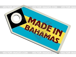 Label Made in Bahamas - vector image