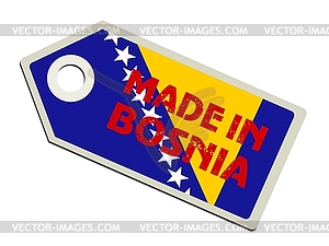 Label Made in Bosnia - color vector clipart