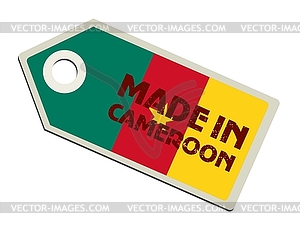 Label Made in Cameroon - vector clip art