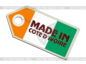 Label Made in Cote d'Ivoire - vector image