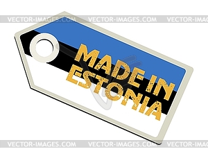 Label Made in Estonia - vector clipart