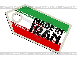 Label Made in Iran - vector clip art