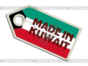 Label Made in Kuwait - vector clip art